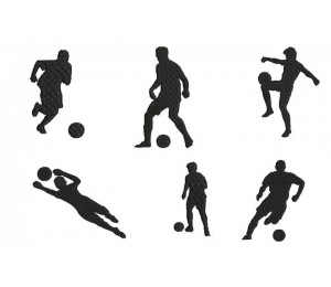 Stickserie - Fußball Silhouette